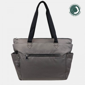 Hedgren Margaret Sustainably Made Donna Borse Tote Grigie Marroni | ZJR2545RS