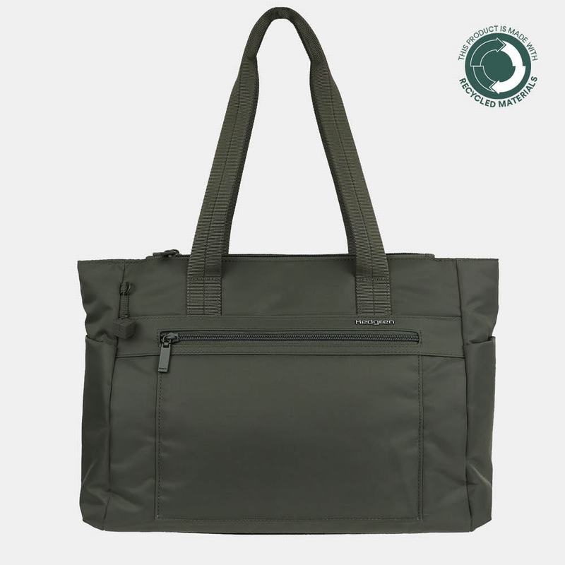 Hedgren Achiever Donna Borse Tote Verdi Scuro | YNG5555DT