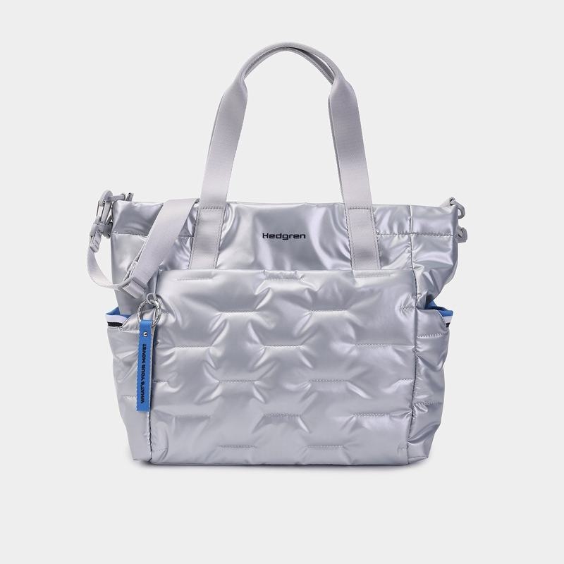 Hedgren Puffer Donna Borse Tote Argento Blu | MXP6110AZ