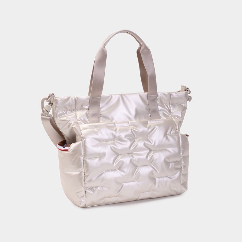 Hedgren Puffer Donna Borse Tote Bianche Beige | POZ6972UO