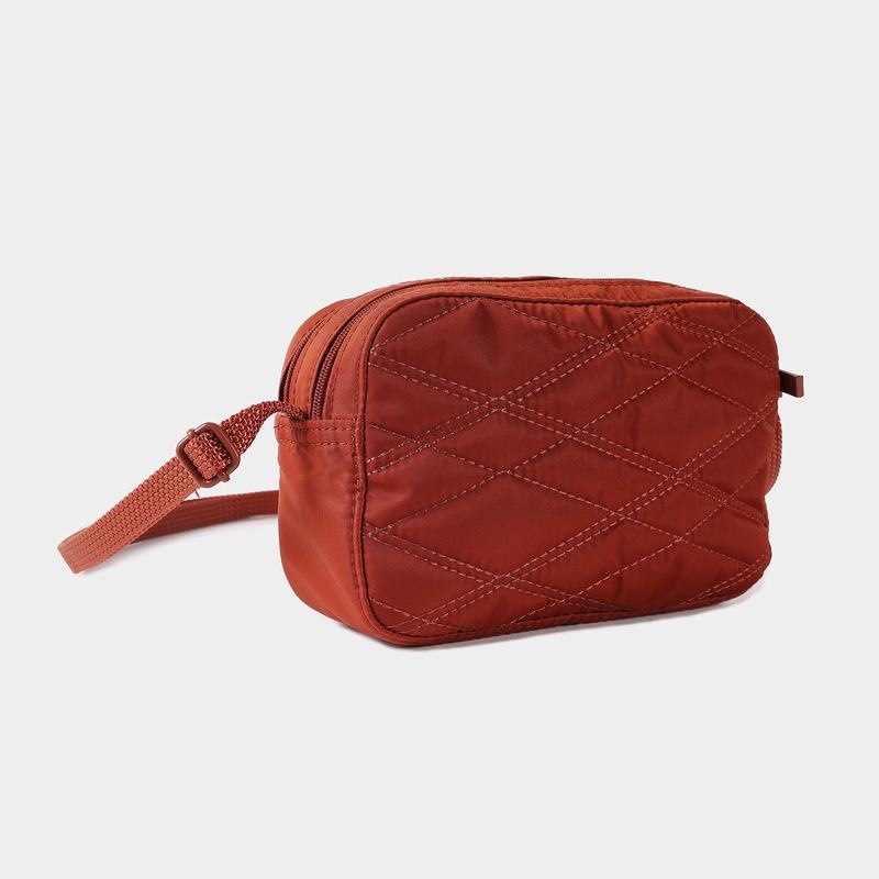 Hedgren Trapuntato Maia Mini Rfid Donna Borse Crossbody Rosse Marroni | CHP798RM